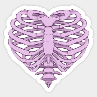 Heart of Bones Skeleton. Sticker